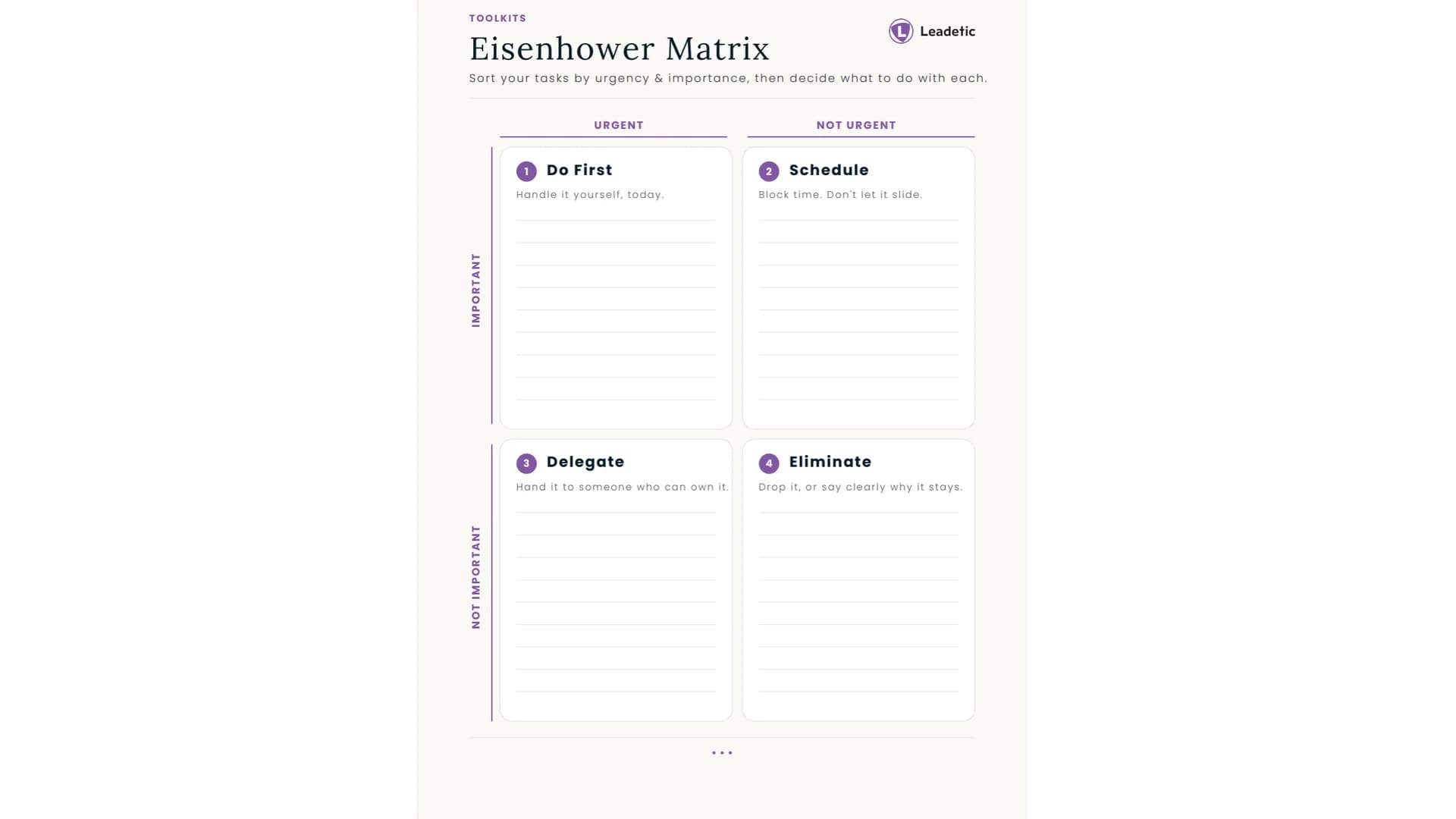 Eisenhower Matrix